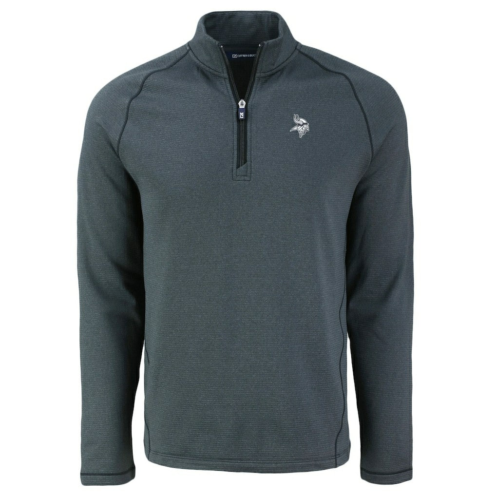 Cutter & Buck Peshastin Eco Fleece Tri-Blend Raglan Recycled Quarter-Zip Jacket - Minnesota Vikings Jackets