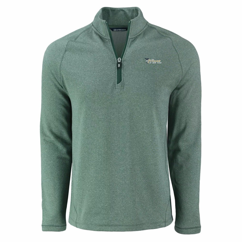 Cutter & Buck Peshastin Eco Fleece Recycled Half-Zip Top - New York Jets Tops