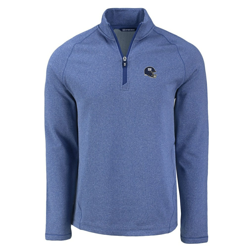 Cutter & Buck Peshastin Eco Fleece Tri-Blend Raglan Recycled Quarter-Zip Jacket - New York Giants Jackets