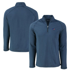 Cutter & Buck Peshastin Eco Fleece Tri-Blend Raglan Recycled Quarter-Zip Jacket - Washington Commanders Jackets