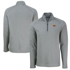 Cutter & Buck Peshastin Eco Fleece Tri-Blend Raglan Recycled Quarter-Zip Jacket - Washington Commanders Jackets