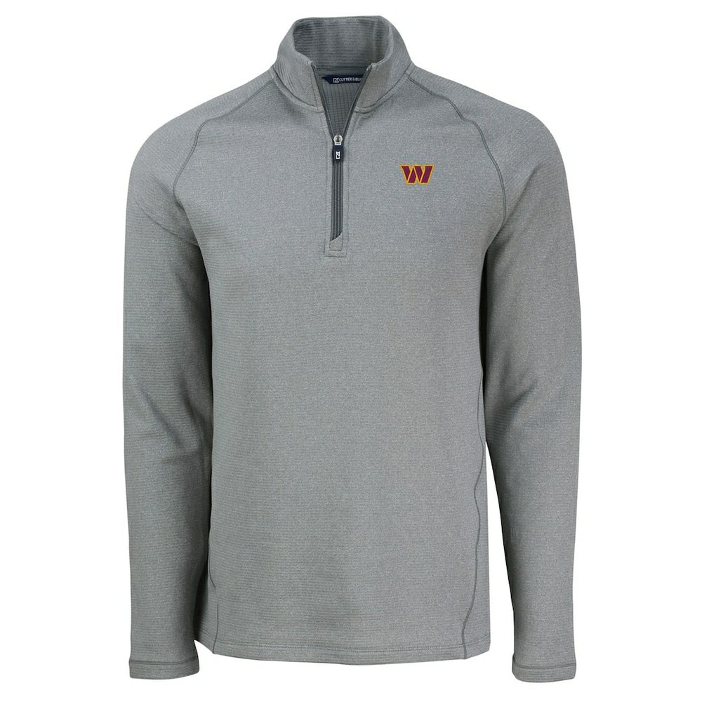 Cutter & Buck Peshastin Eco Fleece Tri-Blend Raglan Recycled Quarter-Zip Jacket - Washington Commanders Jackets