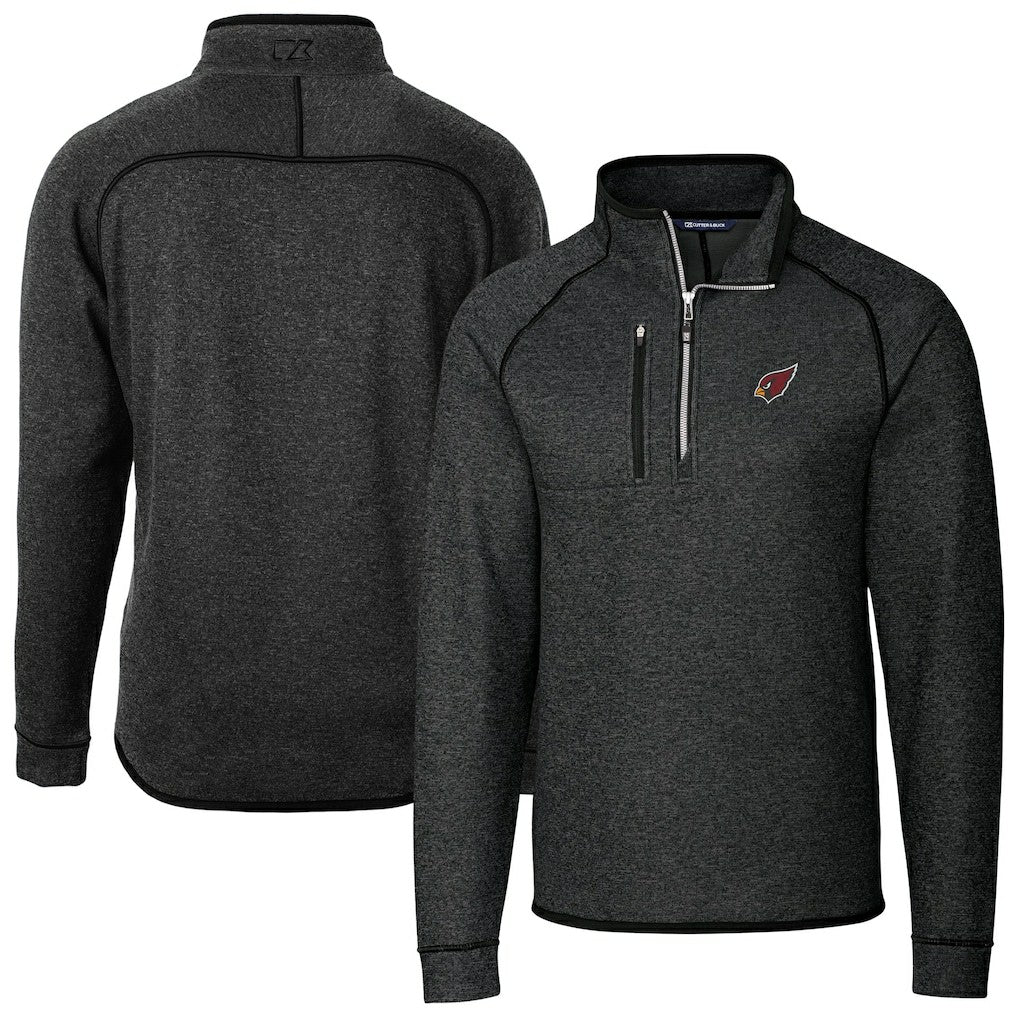 Cutter & Buck Big & Tall Mainsail Sweater-Knit Raglan Half-Zip Jacket - Arizona Cardinals Jackets