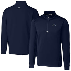 Cutter & Buck Big & Tall Traverse Stretch Quarter-Zip Top - Los Angeles Chargers Tops