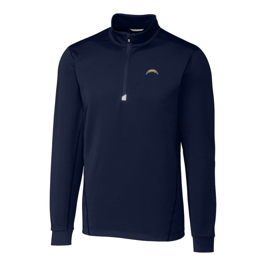 Cutter & Buck Big & Tall Traverse Stretch Quarter-Zip Top - Los Angeles Chargers Tops