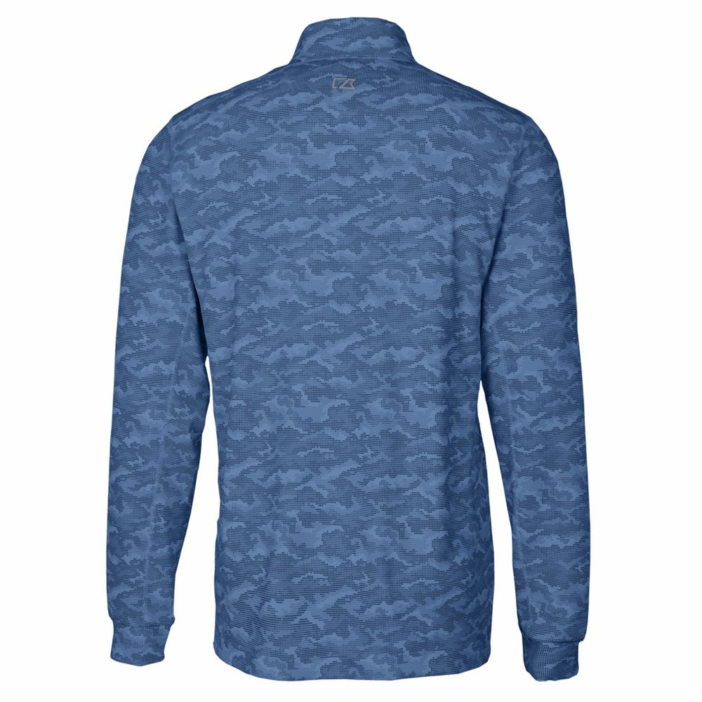 Cutter & Buck Big & Tall Traverse Eco Camo Tri-Blend DryTec Quarter-Zip Jacket - Los Angeles Chargers Jackets