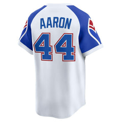 White Hank Aaron Atlanta Braves Nike Throwback Cooperstown Collection Limited Jersey