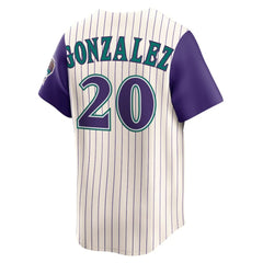 Cream Luis Gonzalez Arizona Diamondbacks Nike Throwback Cooperstown Collection Limited Jersey