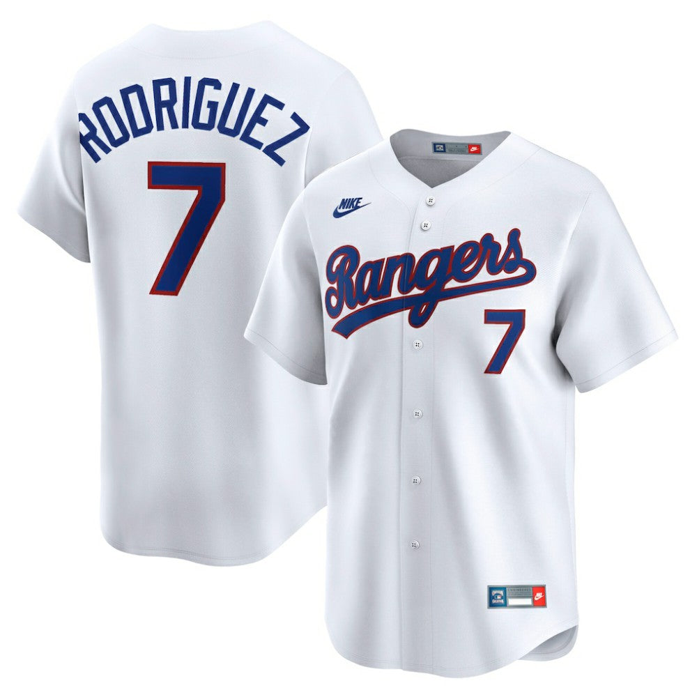 White Ivan Rodriguez Texas Rangers Nike Throwback Cooperstown Collection Limited Jersey