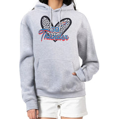 Oklahoma City Thunder G-III 4Her by Carl Banks Women's Leopard Heart Graphic Fleece Pullover Hoodie