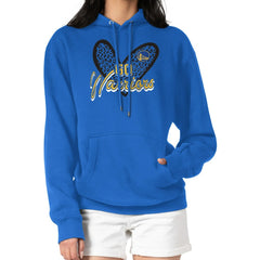 Golden State Warriors G-III 4Her by Carl Banks Women's Leopard Heart Graphic Fleece Pullover Hoodie sale