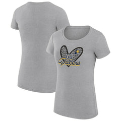 Indiana Pacers G-III 4Her by Carl Banks Women's Super-Slim Fit Lightweight Leopard Heart T-Shirt