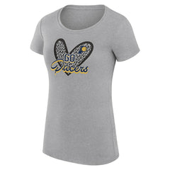 Indiana Pacers G-III 4Her by Carl Banks Women's Super-Slim Fit Lightweight Leopard Heart T-Shirt