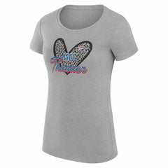 Oklahoma City Thunder G-III 4Her by Carl Banks Women's Super-Slim Fit Lightweight Leopard Heart T-Shirt