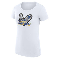 Golden State Warriors G-III 4Her by Carl Banks Women's Super-Slim Fit Lightweight Leopard Heart T-Shirt sale