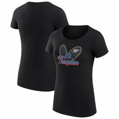 Oklahoma City Thunder G-III 4Her by Carl Banks Women's Super-Slim Fit Lightweight Leopard Heart T-Shirt