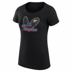 Oklahoma City Thunder G-III 4Her by Carl Banks Women's Super-Slim Fit Lightweight Leopard Heart T-Shirt