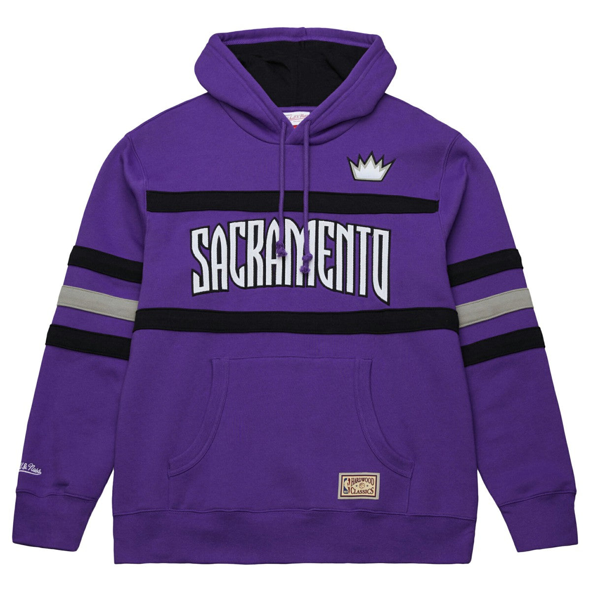 Mitchell & Ness Sacramento Kings Hardwood Classics Nights Head Coach Pullover Hoodie