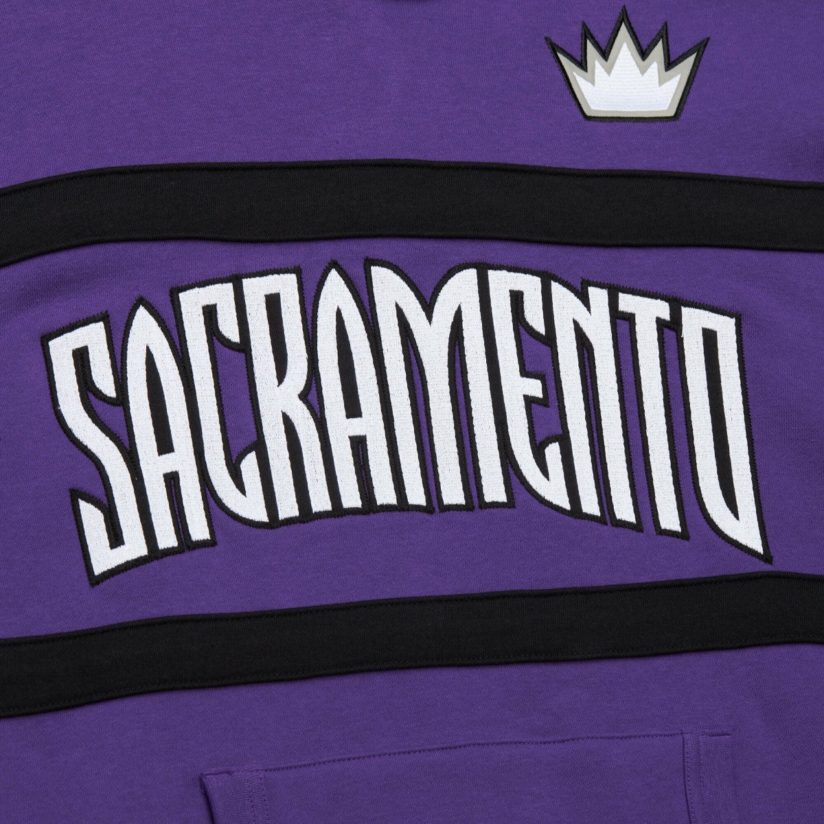 Mitchell & Ness Sacramento Kings Hardwood Classics Nights Head Coach Pullover Hoodie