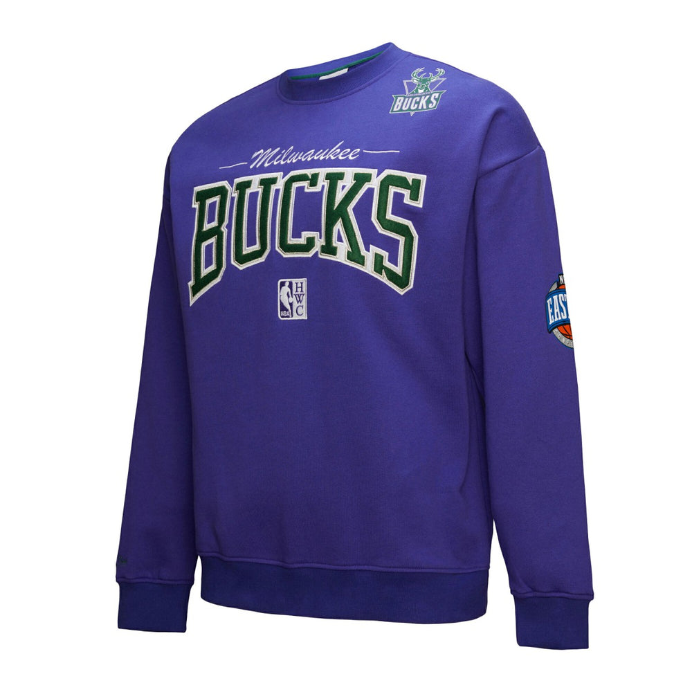 Mitchell & Ness Milwaukee Bucks Hardwood Classics There & Back 2.0 Vintage Pullover Sweatshirt