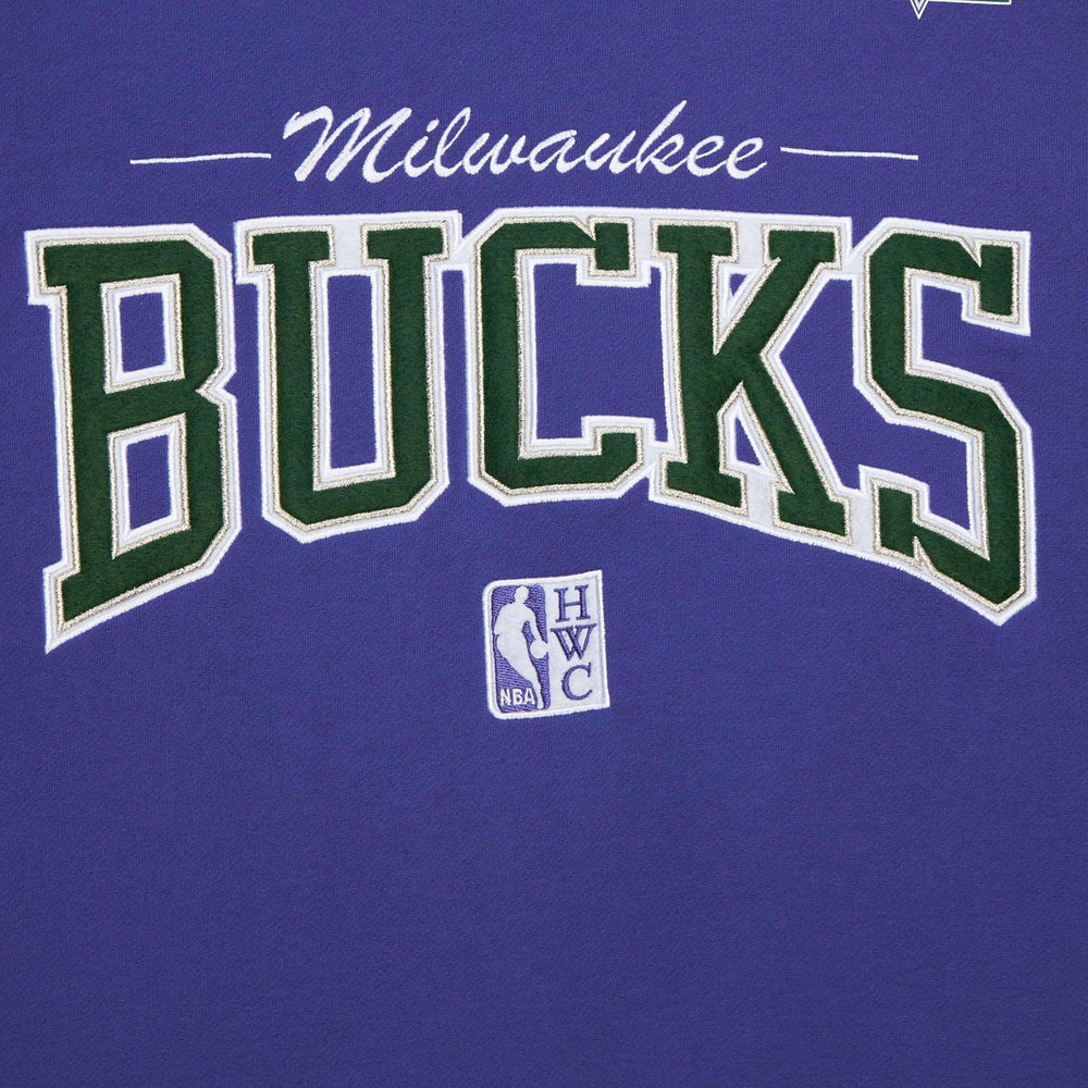Mitchell & Ness Milwaukee Bucks Hardwood Classics There & Back 2.0 Vintage Pullover Sweatshirt