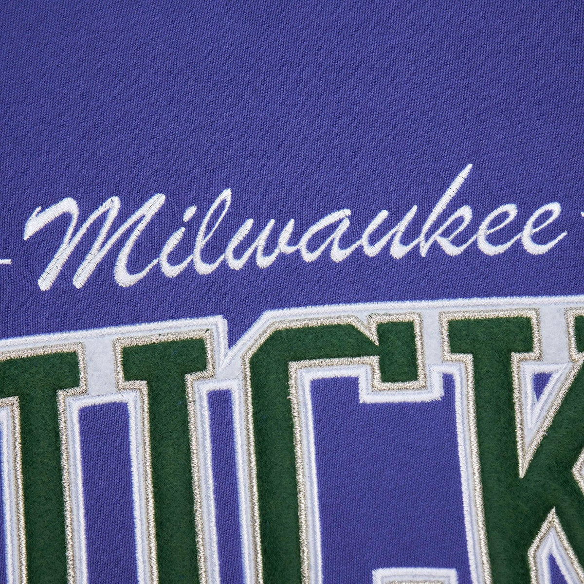 Mitchell & Ness Milwaukee Bucks Hardwood Classics There & Back 2.0 Vintage Pullover Sweatshirt