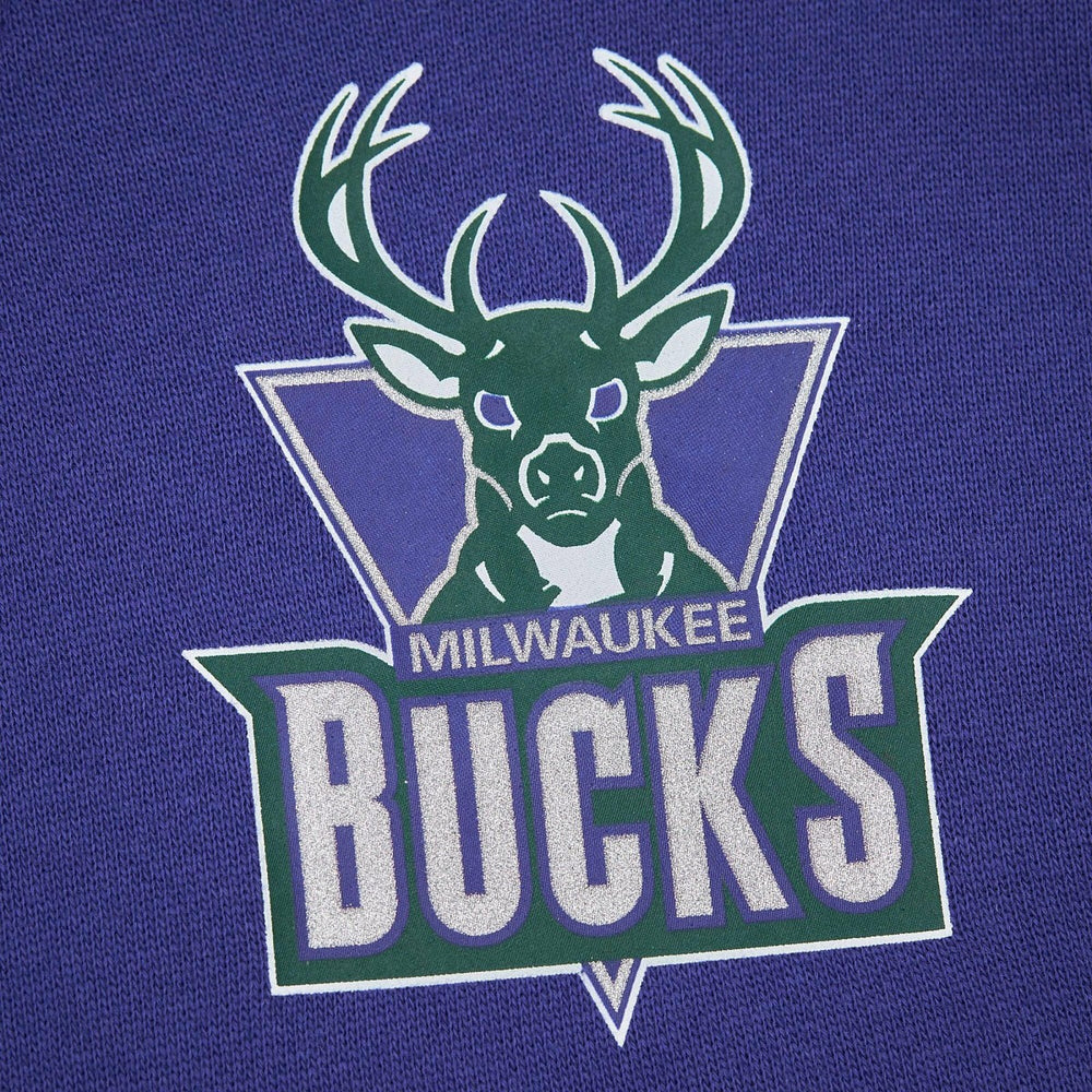 Mitchell & Ness Milwaukee Bucks Hardwood Classics There & Back 2.0 Vintage Pullover Sweatshirt