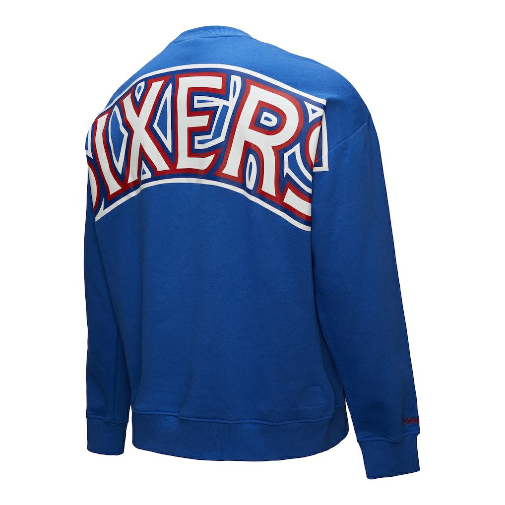Mitchell & Ness Philadelphia 76ers Hardwood Classics There & Back 2.0 Vintage Pullover Sweatshirt