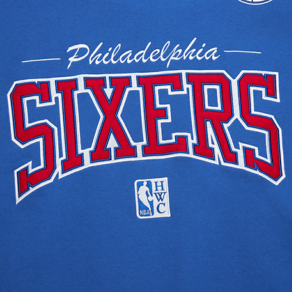 Mitchell & Ness Philadelphia 76ers Hardwood Classics There & Back 2.0 Vintage Pullover Sweatshirt