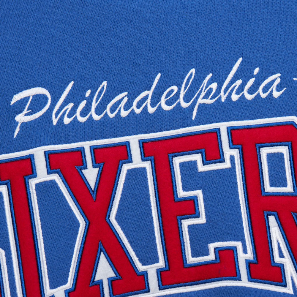 Mitchell & Ness Philadelphia 76ers Hardwood Classics There & Back 2.0 Vintage Pullover Sweatshirt