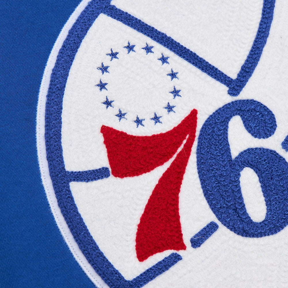 Mitchell & Ness Philadelphia 76ers Chainstitch Applique Vintage Heavyweight Pullover Hoodie