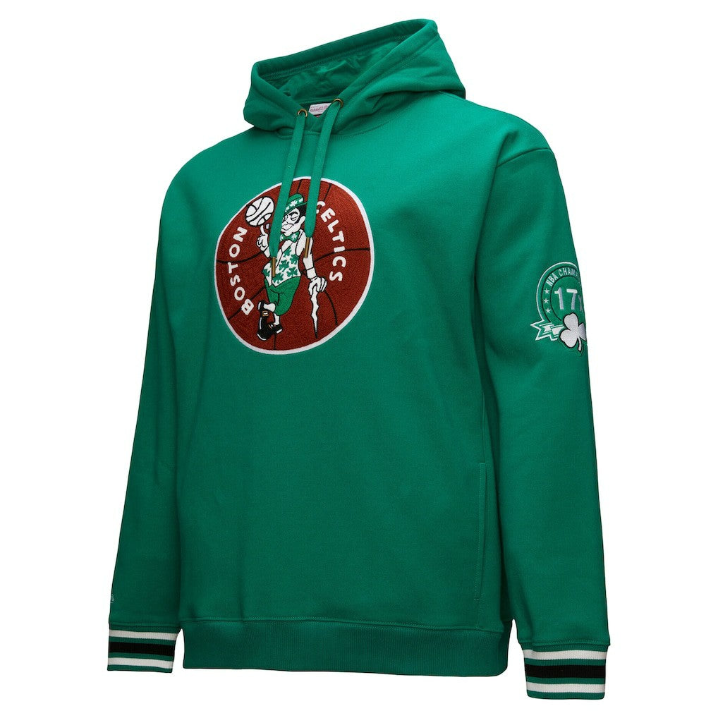 Mitchell & Ness Boston Celtics Chainstitch Applique Vintage Heavyweight Pullover Hoodie