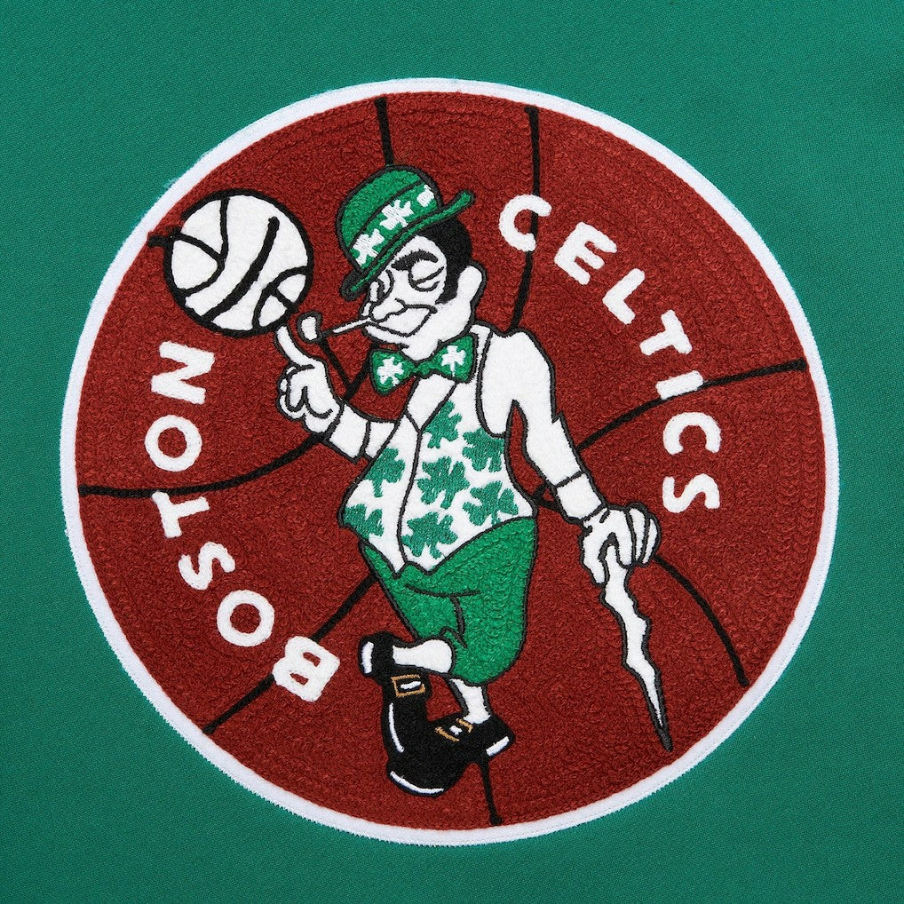 Mitchell & Ness Boston Celtics Chainstitch Applique Vintage Heavyweight Pullover Hoodie