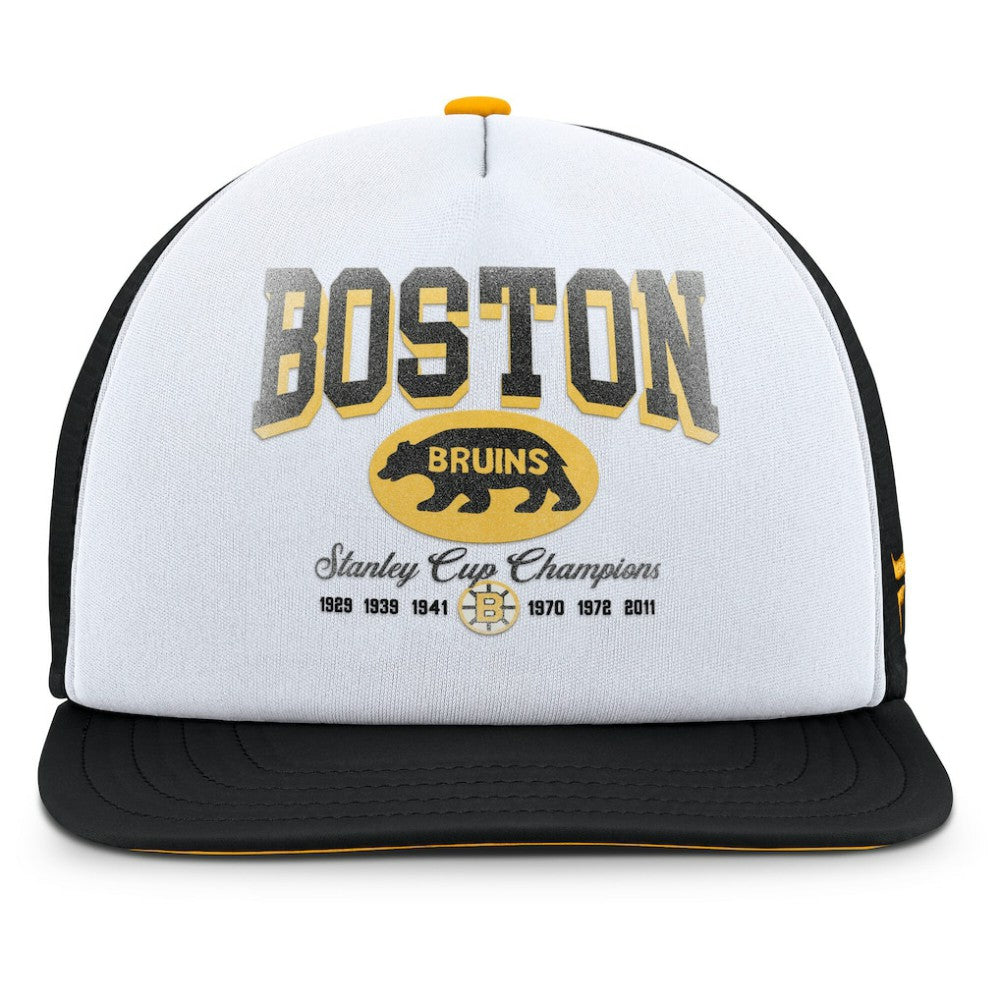 NHL Boston Bruins Fanatics Decades Collection Foam Front Snapback Hat