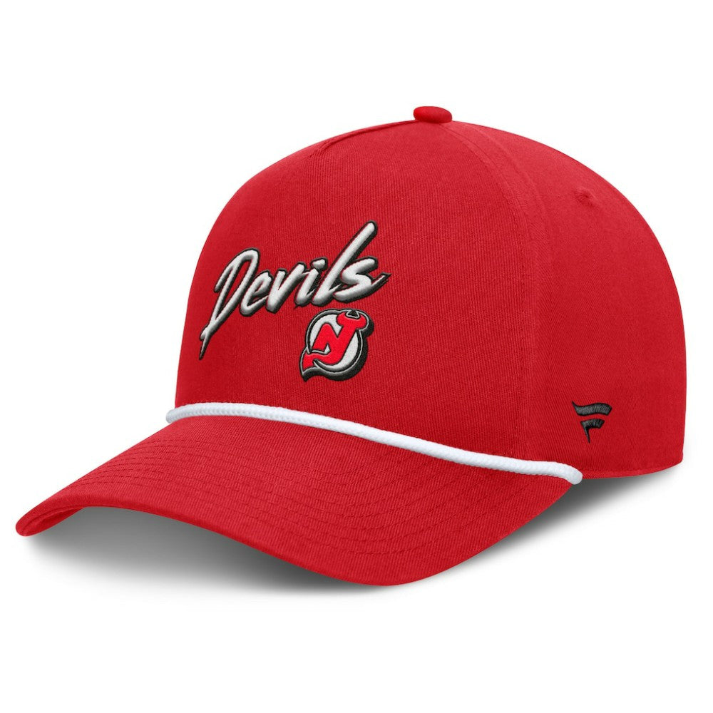 NHL New Jersey Devils Fanatics Decades Collection A-Frame Rope Adjustable Hat