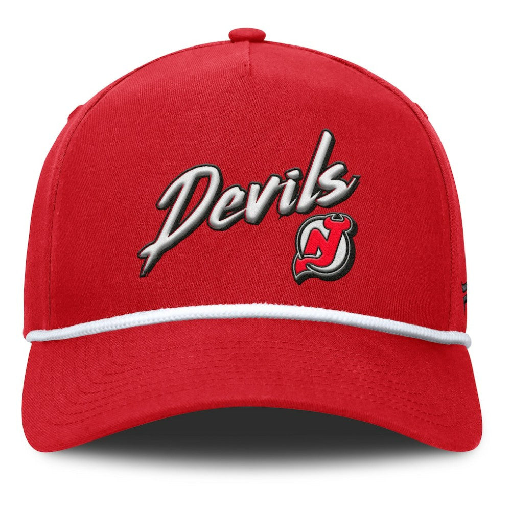 NHL New Jersey Devils Fanatics Decades Collection A-Frame Rope Adjustable Hat