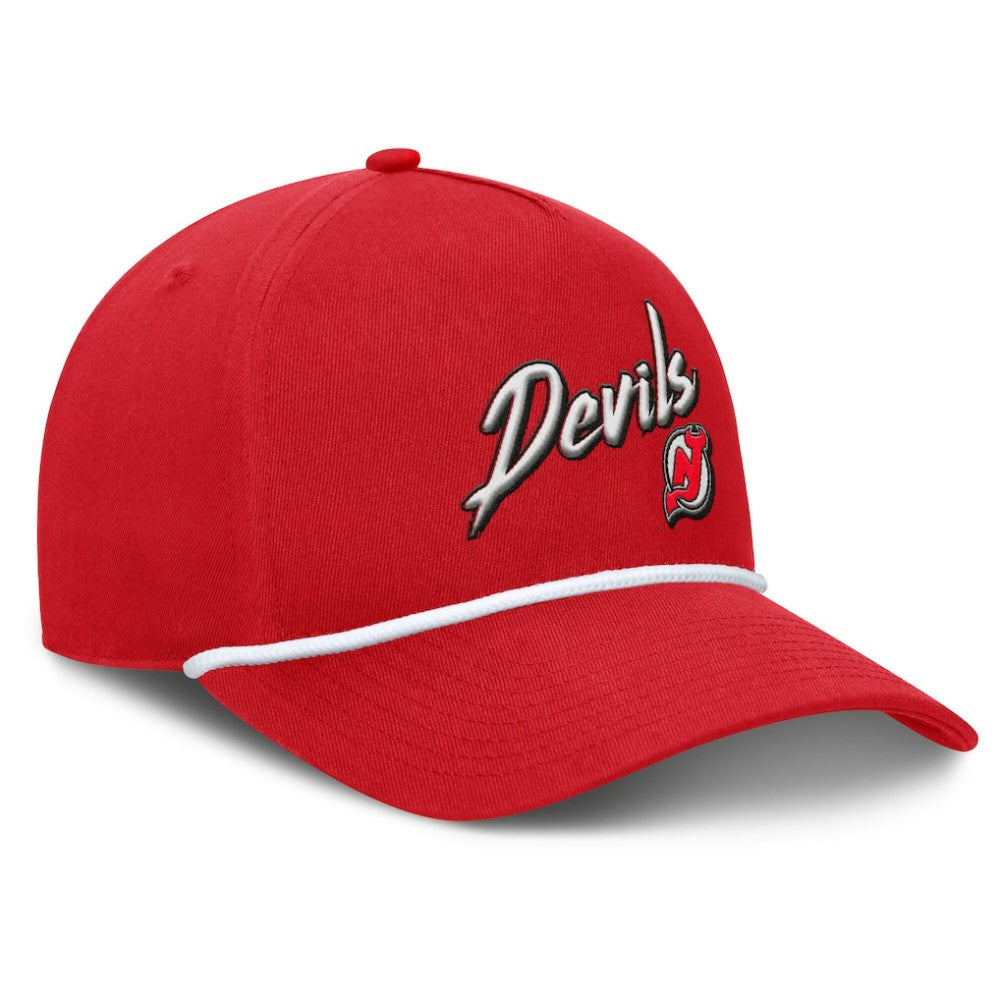 NHL New Jersey Devils Fanatics Decades Collection A-Frame Rope Adjustable Hat