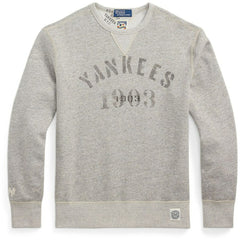 Heather Gray New York Yankees Polo Ralph Lauren Pullover Sweatshirt