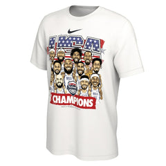 Nike USA Men's Basketball Unisex 2024 Summer Olympics Gold Medal Team Caricature T-Shirt
