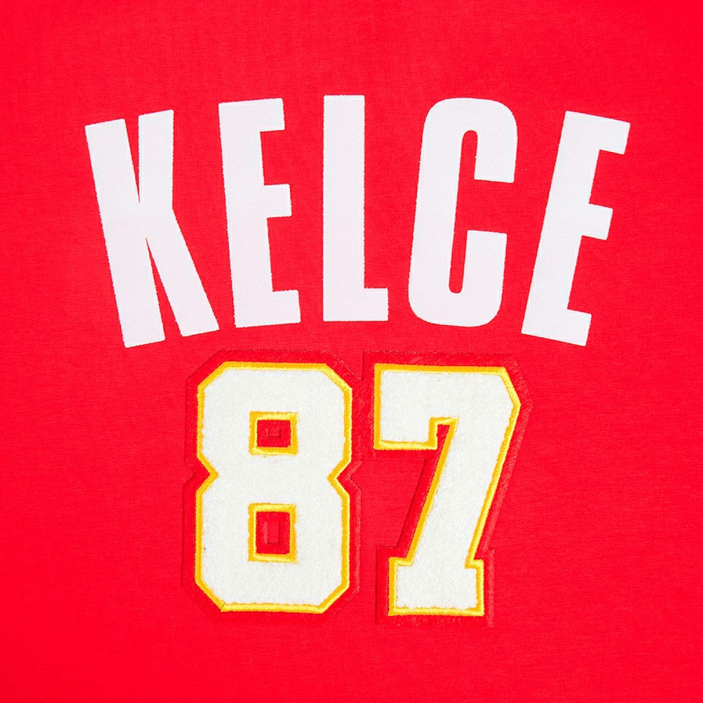 Travis Kelce  Pro Standard Women's Player Name & Number Cropped Boxy T-Shirt - Kansas City Chiefs T-shirts