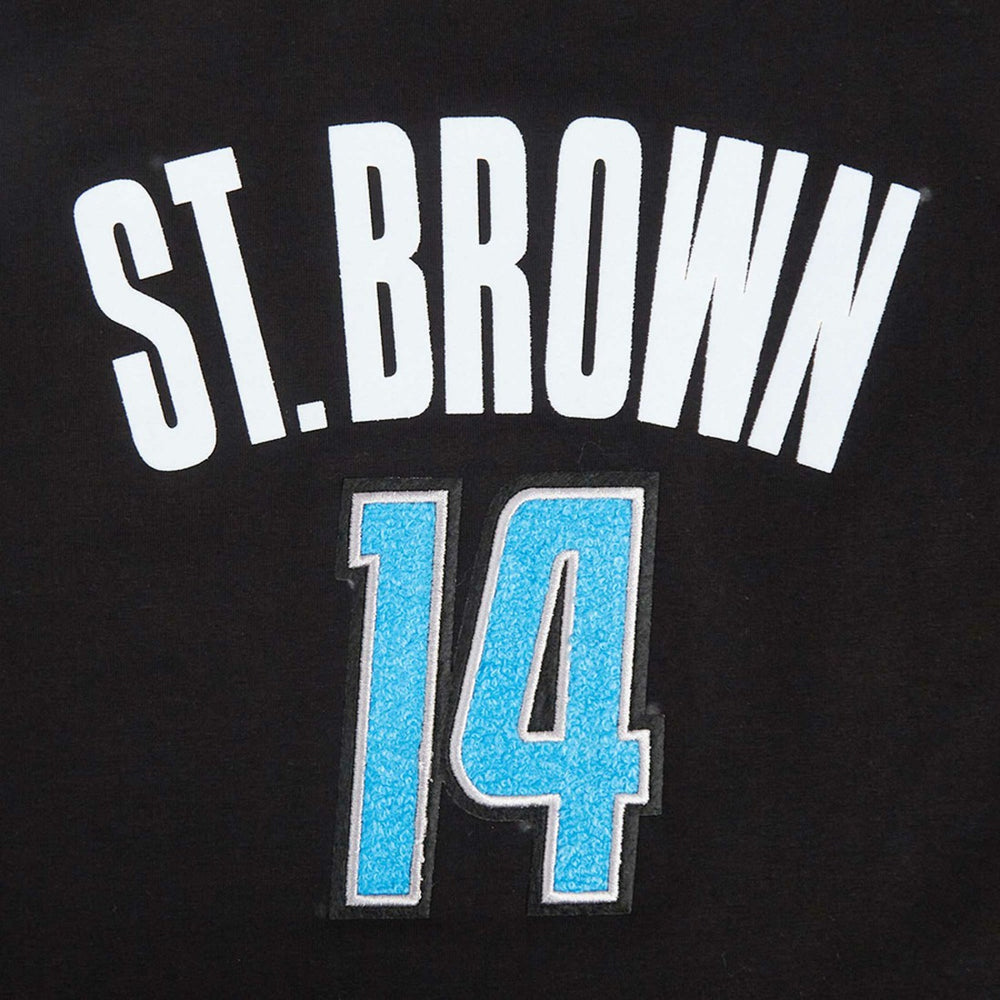 Amon-Ra St. Brown  Pro Standard Women's Player Name & Number Cropped Boxy T-Shirt - Detroit Lions T-shirts