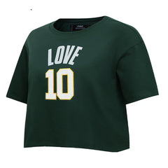 Jordan Love  Pro Standard Women's Player Name & Number Cropped Boxy T-Shirt - Green Bay Packers T-shirts