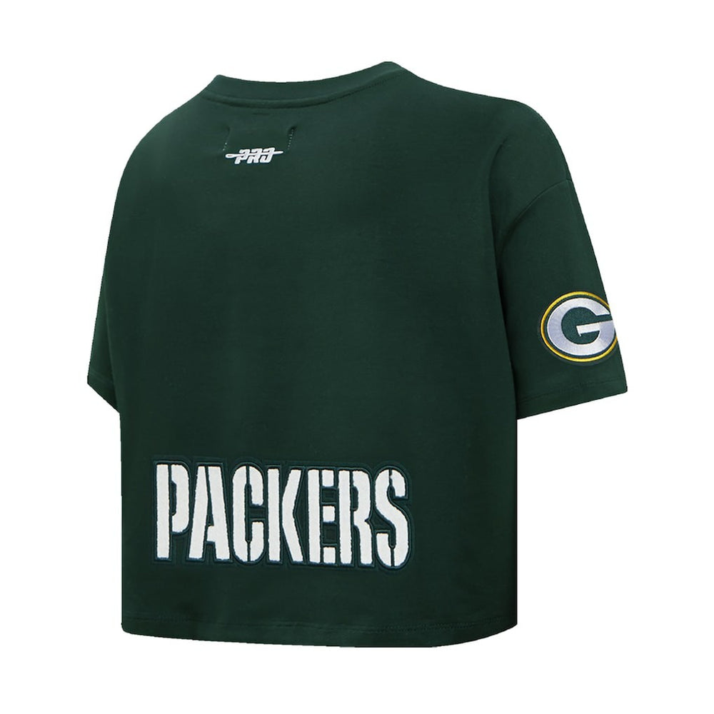 Jordan Love  Pro Standard Women's Player Name & Number Cropped Boxy T-Shirt - Green Bay Packers T-shirts