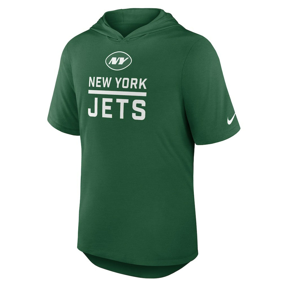 Lockup Tri-Blend Hoodie T-Shirt - New York Jets Hoodies