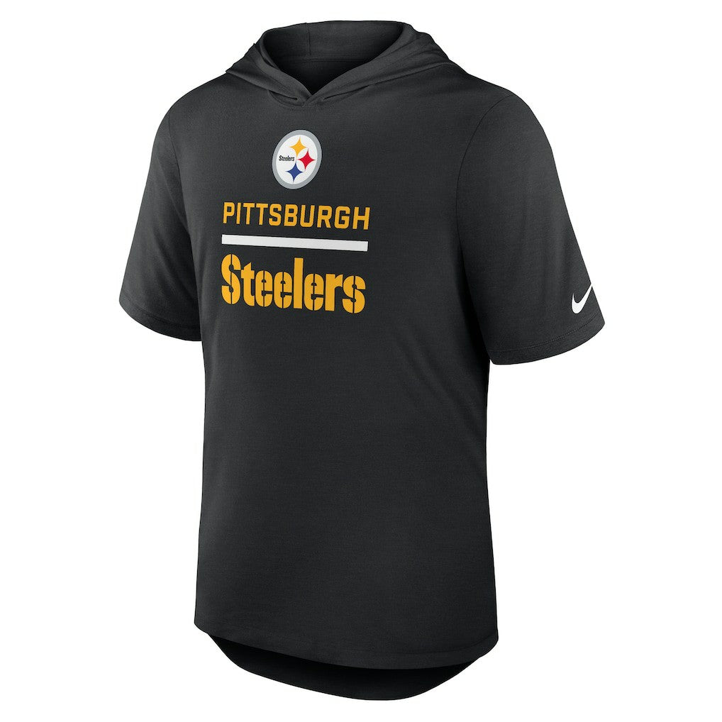 Lockup Tri-Blend Hoodie T-Shirt - Pittsburgh Steelers Hoodies