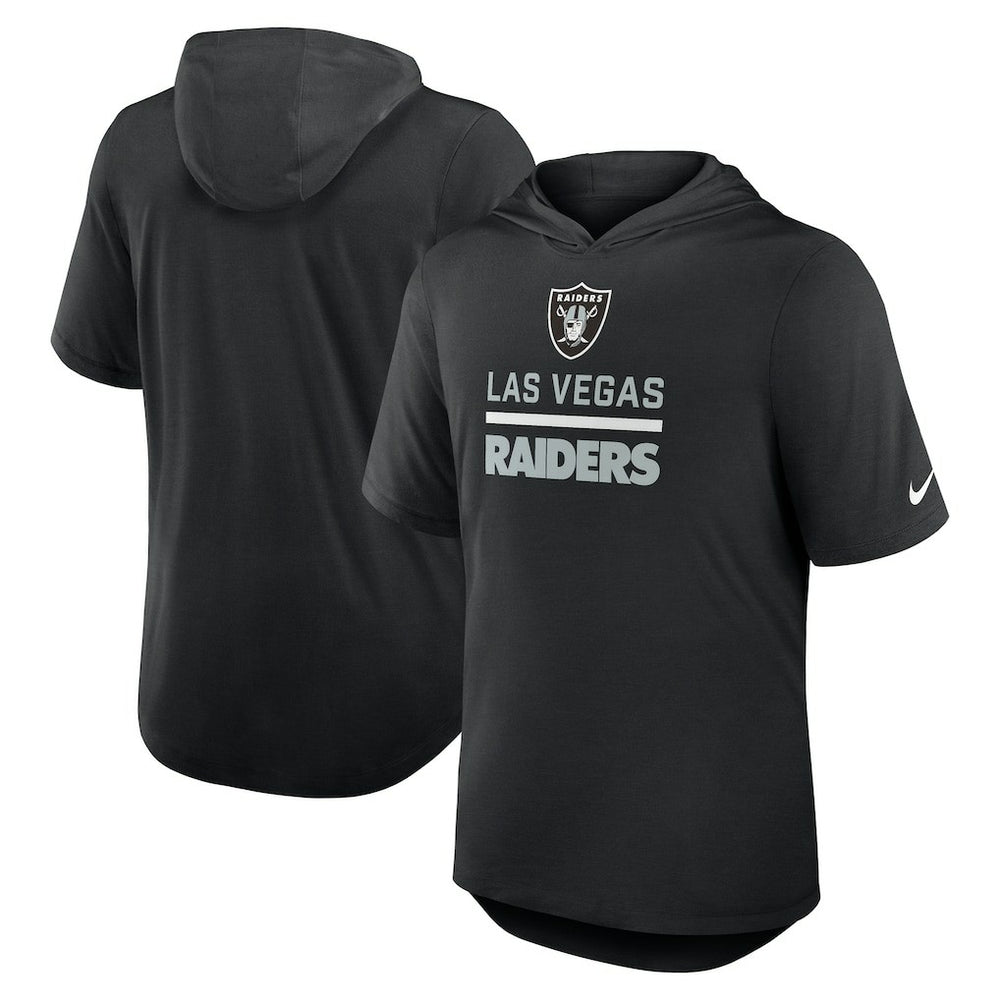Lockup Tri-Blend Hoodie T-Shirt - Las Vegas Raiders Hoodies