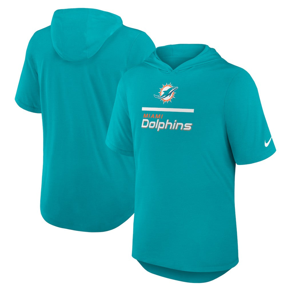 Lockup Tri-Blend Hoodie T-Shirt - Miami Dolphins Hoodies