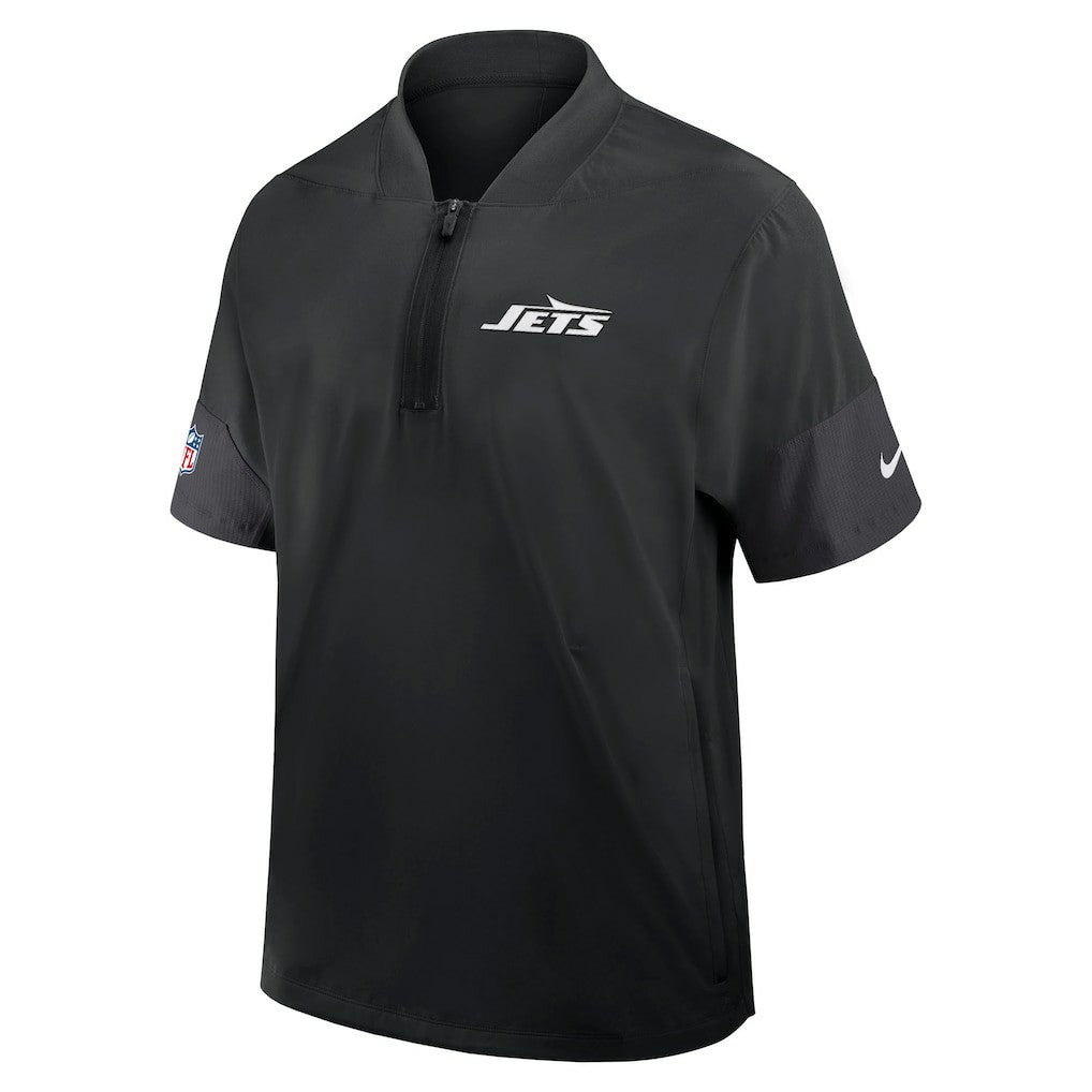 Sideline Short Sleeve Quarter-Zip Dri-FIT Coach Jacket - New York Jets Jackets