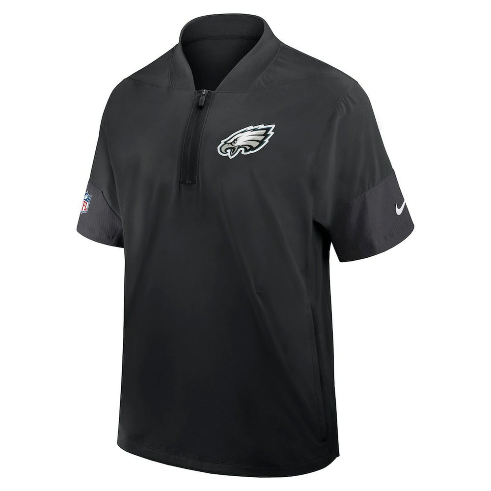 Sideline Short Sleeve Quarter-Zip Dri-FIT Coach Jacket - Philadelphia Eagles Jackets