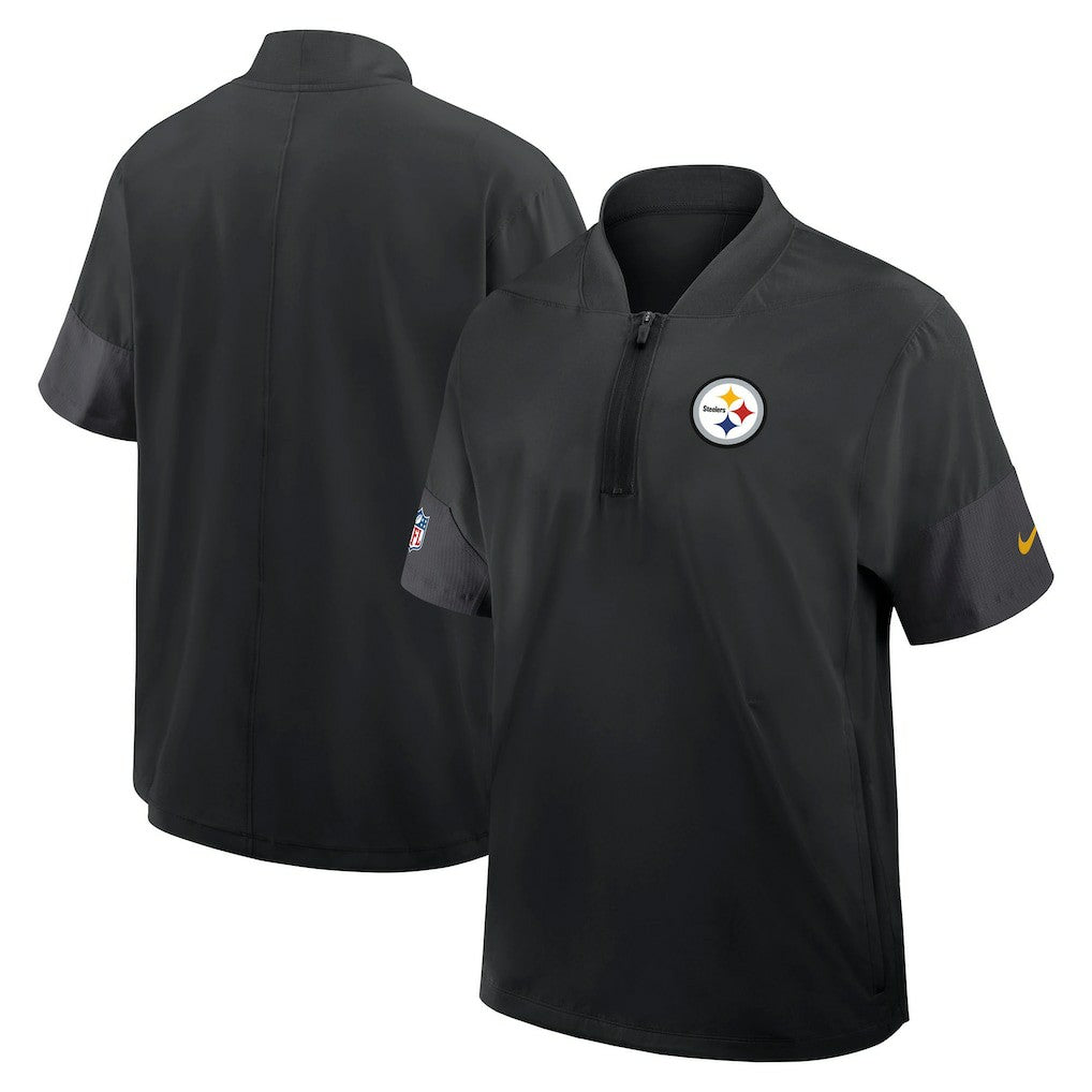 Sideline Short Sleeve Quarter-Zip Dri-FIT Coach Jacket - Pittsburgh Steelers Jackets
